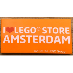 Tile 2 x 4 with 'I Heart LEGO STORE AMSTERDAM' Pattern Tile 2 x 4 with 'I Heart LEGO STORE AMSTERDAM' Pattern