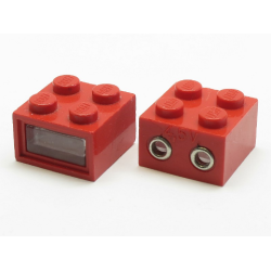 Electric, Light Brick 4.5V 2 x 2 with 2 Plug Holes, Trans-Clear Smooth Lens