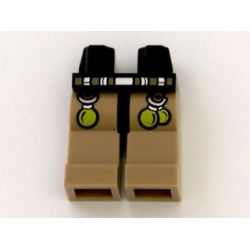 Hips and Dark Tan Legs with Dark Tan and Silver Belt and 3 Lime Balls Pattern