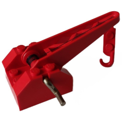 String Reel Winch 4 x 4 x 2 with Sloped Top, Metal Handle, Red Drum and Crane Arm with String and Crane Hook Left