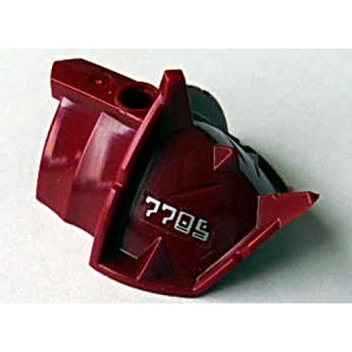 Деталь LEGO 54175pb01L Large Figure Armor, Shoulder - Spiky (Knights Kingdom II / Exo-Force) with Silver '7705' Pattern Model Left Side (Sticker) - Set 7705