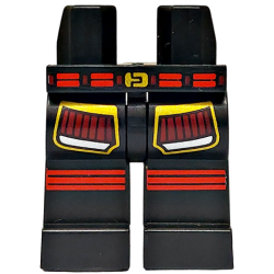 Hips and Legs with Red Belt, Gold Buckle, Gold and Red Armor and Red Knee Stripes Pattern Hips and Legs with Red Belt, Gold Buckle, Gold and Red Armor and Red Knee Stripes Pattern