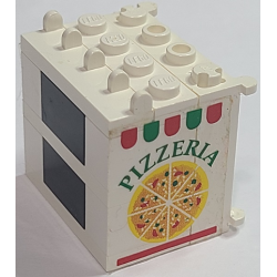Stickered Assembly 4 x 3 x 3 with 'PIZZERIA' and Pizza On Transparent Background Pattern on Both Sides (Stickers) Sets 6350 / 10036 - 1 Window 1 x 4 x 3, 2 Panel 1 x 2, 1 Plate 1 x 4, 2 Plate 2 x 4, 4 Brick 1 x 2, 1 Hinge Tile 1 x 4 Stickered Assembly 4 x 3 x 3 with 'PIZZERIA' and Pizza On Transparent Background Pattern on Both Sides (Stickers) Sets 6350 / 10036 - 1 Window 1 x 4 x 3, 2 Panel 1 x 2, 1 Plate 1 x 4, 2 Plate 2 x 4, 4 Brick 1 x 2, 1 Hinge Tile 1 x 4