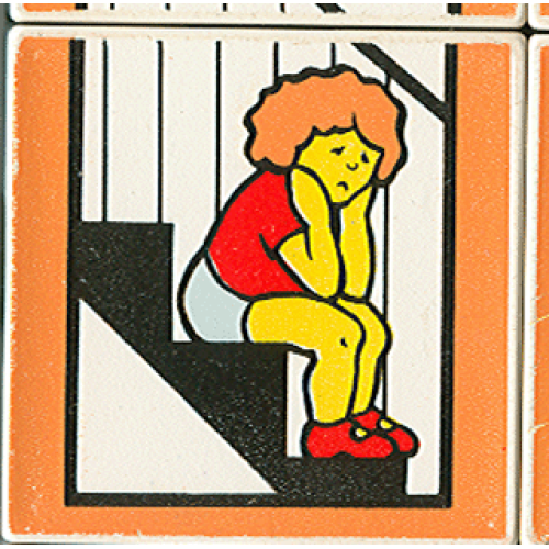 Деталь LEGO 2756pb100 Duplo, Tile 2 x 2 x 1 with Home Mosaic Picture 10 Pattern