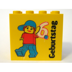 Brick 2 x 4 x 3 with Legoland Deutschland 6 Year Birthday (6. Geburtstag) Pattern