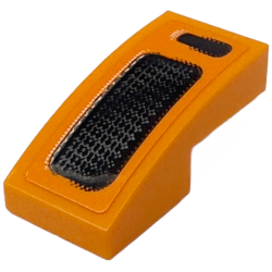 Slope, Curved 2 x 1 x 2/3 with Black and Silver Air Intake Grilles Pattern Model Left Side (Sticker) - Set 76918