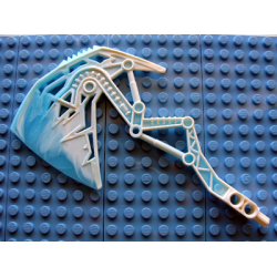 Bionicle Weapon Broad Axe with Marbled Trans-Light Blue Pattern