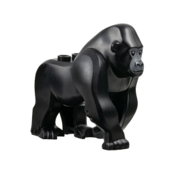 Gorilla with 2 Studs on Back with Dark Bluish Gray Face Pattern