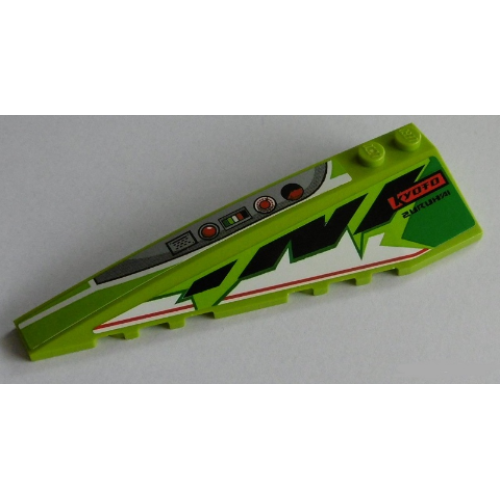 Деталь LEGO 50955pb030 Wedge 10 x 3 Left with 'KYOTO ZURUHNI' and Switches Pattern (Stickers) - Set 8864