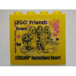 Brick 2 x 4 x 3 with LEGO Friends Event Legoland Deutschland Resort 2016 Pattern