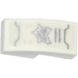 Slope, Curved 2 x 1 x 2/3 with Silver Ultra Agents Logo and Grille Pattern (Sticker) - Set 70167 Slope, Curved 2 x 1 x 2/3 with Silver Ultra Agents Logo and Grille Pattern (Sticker) - Set 70167