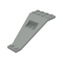 Wing Plate Bi-level 8 x 4 and 2 x 3 1/3 Down - Light Gray
