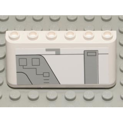 Windscreen 2 x 6 x 2 with SW Gunship Panel Pattern Upper Left (Sticker) - Set 7163 Windscreen 2 x 6 x 2 with SW Gunship Panel Pattern Upper Left (Sticker) - Set 7163