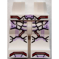 Hips and Legs with Armor Panels and Boot Tips with Lavender Highlights, Red and Coral Trim Pattern Hips and Legs with Armor Panels and Boot Tips with Lavender Highlights, Red and Coral Trim Pattern