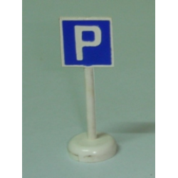 Road Sign with Post, Square with Parking 'P' Pattern - Single Piece Unit Road Sign with Post, Square with Parking 'P' Pattern - Single Piece Unit