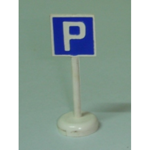 Деталь LEGO bb0306pb01 Road Sign with Post, Square with Parking 'P' Pattern - Single Piece Unit