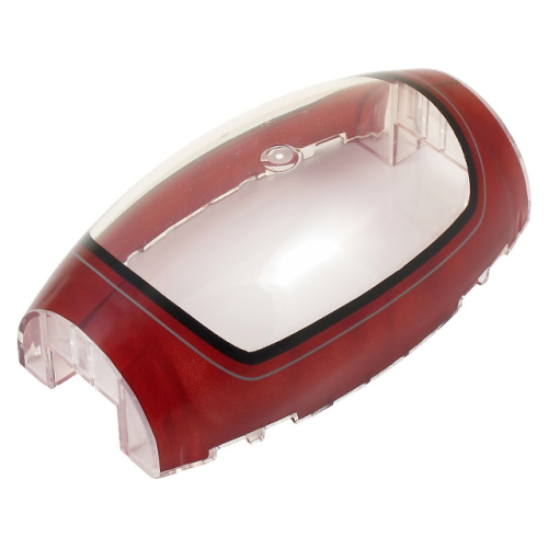 Деталь LEGO 10312pb09 Windscreen 10 x 6 x 3 Bubble Canopy Double Tapered with Square Front Cutout with Dark Red, Black and Light Bluish Gray Republic Gunship Cockpit Frame Pattern