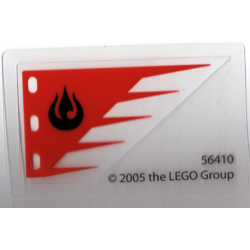 Plastic Flag with Avatar Fire Nation Red Pattern, Sheet of 1