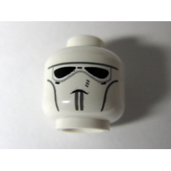 Minifigure, Head Alien with Face Mask with Black Goggles and Chin Lines Pattern (SW Clone Pilot)