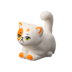 Cat, Friends Style, Large, Sitting with Orange Markings and Lime Eyes Pattern (Churro) Cat, Friends Style, Large, Sitting with Orange Markings and Lime Eyes Pattern (Churro)
