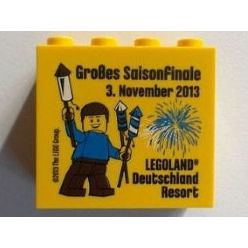 Деталь LEGO 30144pb146 Brick 2 x 4 x 3 with Legoland Deutschland Resort Großes Saisonfinale 3. November 2013 Pattern