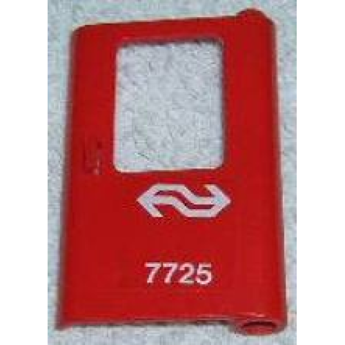 Деталь LEGO 4182pb051 Door 1 x 4 x 5 Train Right, Thin Support at Bottom with Dutch NS '7725' Pattern (Sticker) - Set 7725