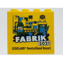 Brick 2 x 4 x 3 with LEGOLAND Deutschland Resort FABRIK 2021 Pattern