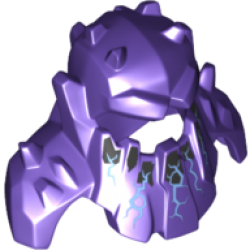 Minifigure, Headgear Head Cover, Armor Spiked with Shoulder Pads, Electricity Shooting Down Pattern Minifigure, Headgear Head Cover, Armor Spiked with Shoulder Pads, Electricity Shooting Down Pattern