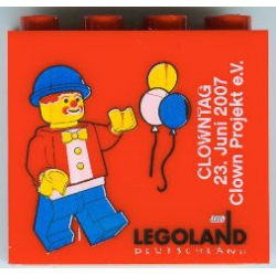 Brick 2 x 4 x 3 with Legoland Deutschland Clowntag 2007 Pattern