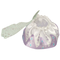 Duplo Wear Cloth Skirt Satin with Medium Lavender Hem and Silver Sparkles Pattern Duplo Wear Cloth Skirt Satin with Medium Lavender Hem and Silver Sparkles Pattern