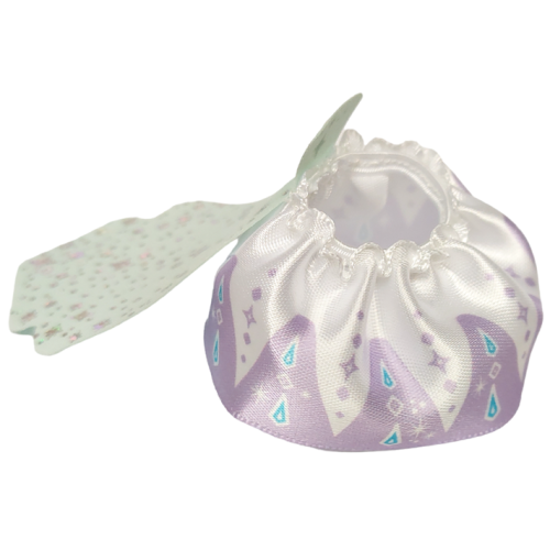 Деталь LEGO dupskirt22 Duplo Wear Cloth Skirt Satin with Medium Lavender Hem and Silver Sparkles Pattern