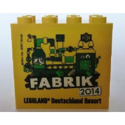 Brick 2 x 4 x 3 with Legoland Deutschland Resort Fabrik 2014 Pattern
