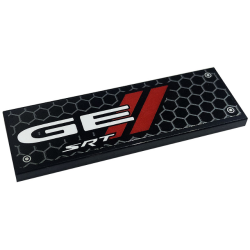 Tile 2 x 6 with Honeycomb, White 'GE', 'SRT', Rivets and Red Stripes Pattern Model Right Side (Sticker) - Set 76904