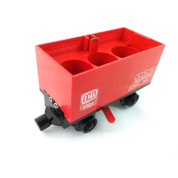 Train Battery Box Car with Three Contact Holes, Red Switch Lever, Black Magnets, and Black Wheels with 'DB 7722' Pattern on Both Sides (Stickers) - Set 7722