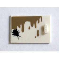 Container, Cupboard 2 x 3 x 2 Door with Dark Tan Drips and Black Insect Pattern (Sticker) - Set 75904