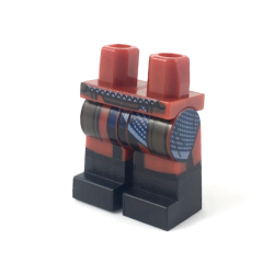 Hips and Legs with Molded Black Lower Legs / Boots and Printed Robe Ends with Dark Brown Panels, Sand Blue Sash with Dark Blue Netting Pattern Hips and Legs with Molded Black Lower Legs / Boots and Printed Robe Ends with Dark Brown Panels, Sand Blue Sash with Dark Blue Netting Pattern