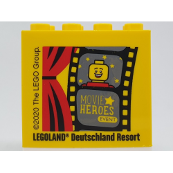 Brick 2 x 4 x 3 with MOVIE HEROES EVENT 2020 LEGOLAND Deutschland Resort Pattern Brick 2 x 4 x 3 with MOVIE HEROES EVENT 2020 LEGOLAND Deutschland Resort Pattern