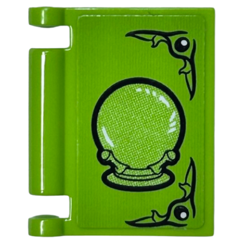 Деталь LEGO 24093pb040 Minifigure, Utensil Book Cover with Black Crystal Ball Pattern (Sticker) - Set 75969