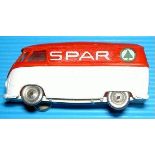 Деталь LEGO 258pb14 HO Scale, VW Van with White Base and White 'SPAR' Pattern