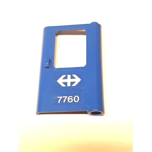 Деталь LEGO 4182pb068 Door 1 x 4 x 5 Train Right, Thin Support at Bottom with Swiss Federal Railways Train Logo and '7760' Pattern (Sticker) - Set 7760