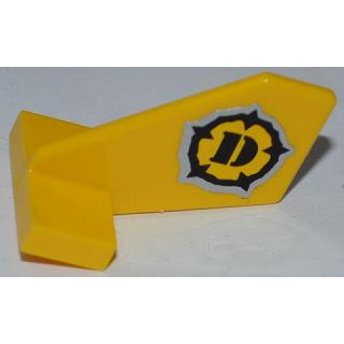 Деталь LEGO 44661pb017 Tail Shuttle, Small with Dino Logo Pattern on Both Sides (Stickers) - Set 5887