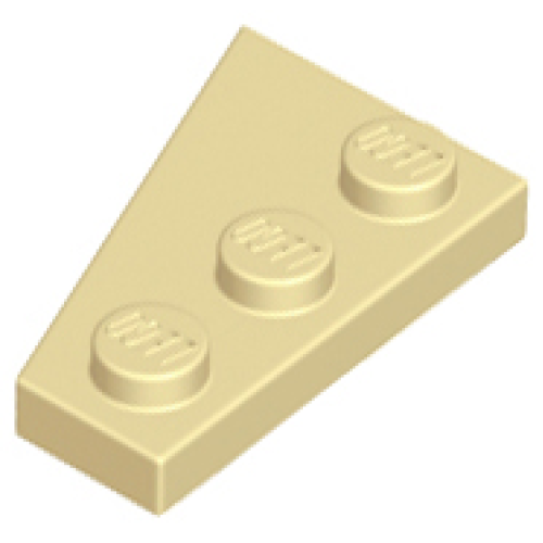 Деталь LEGO 43722 Wedge, Plate 3 x 2 Right - Tan