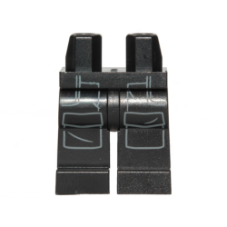 Hips and Legs with SW Imperial TIE Bomber Pilot Dark Bluish Gray Pockets Outline Pattern Hips and Legs with SW Imperial TIE Bomber Pilot Dark Bluish Gray Pockets Outline Pattern