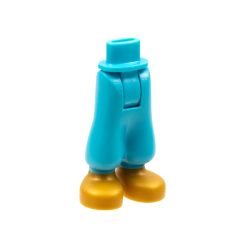 Деталь LEGO 19190c00pb05 Mini Doll Hips and Trousers Baggy with Molded Pearl Gold Shoes Pattern - Thick Hinge
