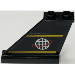 Tail 4 x 1 x 3 with Yellow Lines and Alpha Team Logo Pattern on Left Side (Sticker) - Set 6772