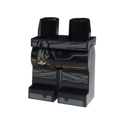 Hips and Legs with Skirt, Dark Bluish Gray Knee Wrappings and Toes, Sash with Gold Ends Pattern Hips and Legs with Skirt, Dark Bluish Gray Knee Wrappings and Toes, Sash with Gold Ends Pattern