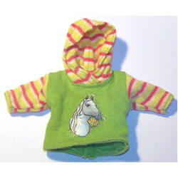 Scala, Clothes Female Jacket with Multicolor Striped Hood and Sleeves Scala, Clothes Female Jacket with Multicolor Striped Hood and Sleeves