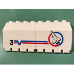 Stickered Assembly 8 x 2 x 3 1/3 with Shuttle and Number 3 Pattern Model Left Side (Sticker) - Set 6544 - 2 Hinge Panel 2 x 4 x 3 1/3 Stickered Assembly 8 x 2 x 3 1/3 with Shuttle and Number 3 Pattern Model Left Side (Sticker) - Set 6544 - 2 Hinge Panel 2 x 4 x 3 1/3