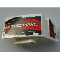 Technic, Panel Car Mudguard Left with LEGO TECHNIC Logo and Black and Red Stains Pattern (Stickers) - Set 8262 Technic, Panel Car Mudguard Left with LEGO TECHNIC Logo and Black and Red Stains Pattern (Stickers) - Set 8262