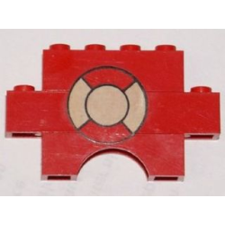Stickered Assembly 6 x 1 x 3 with Life Preserver Pattern (Sticker) - Sets 369 / 575-2 - 1 Brick 1 x 4, 1 Brick 1 x 6, 1 Brick Arch 1 x 4 Stickered Assembly 6 x 1 x 3 with Life Preserver Pattern (Sticker) - Sets 369 / 575-2 - 1 Brick 1 x 4, 1 Brick 1 x 6, 1 Brick Arch 1 x 4